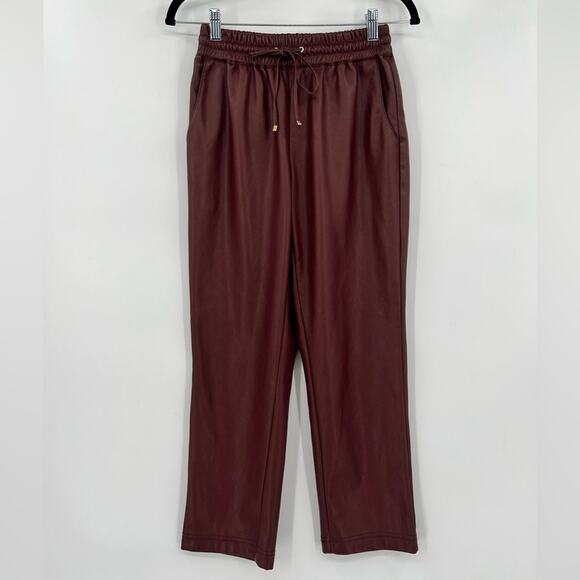 Marc New York Andrew Marc Faux Leather Pant Drawstring Full Control Waistband XS - Picture 1 of 11